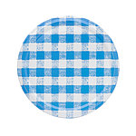 Gläserdeckel 82mm Karo dunkelblau/weiß Twist-off