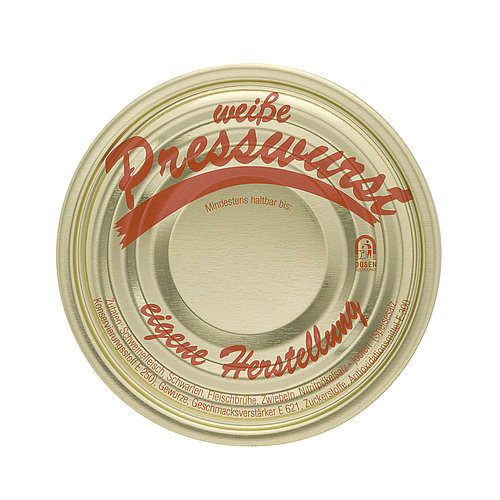 Dosendeckel 99mm Weiße Presswurst