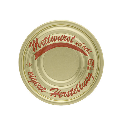 Dosendeckel 73mm Mettwurst gekocht