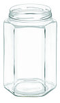 6-Kant Glas 1700 ml Twist-off